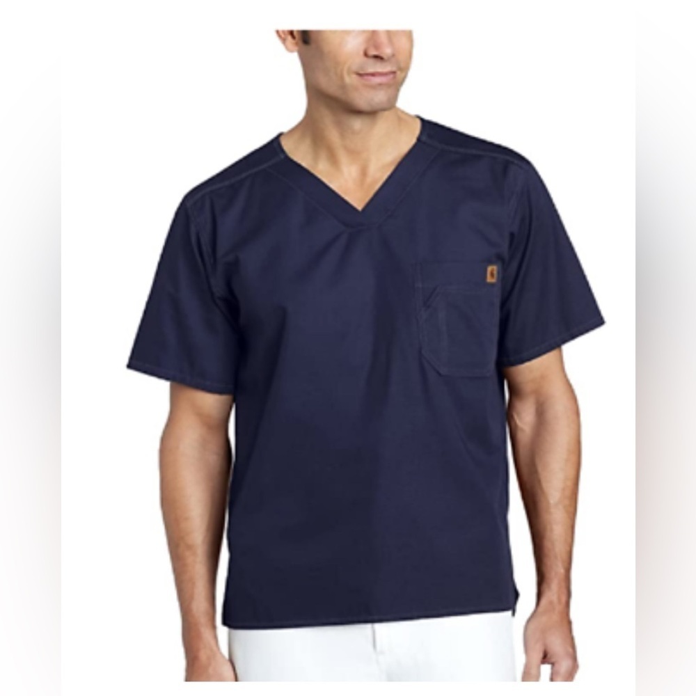 Carhartt Force Essentials Men's V-Neck Scrub Top size larger in excellent con.
